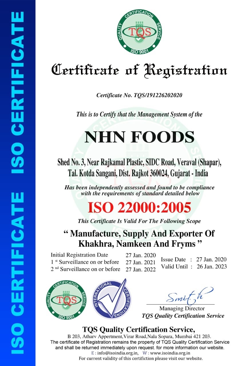 NHN FOODS Certificates